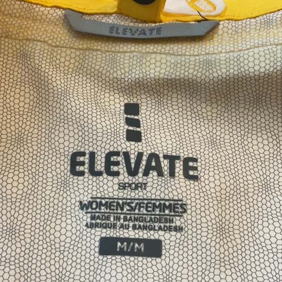 Elevate Sports Women’s Lemon Yellow & Gray  Trim Rain jacket with Velcro Cuffs . - Picture 2 of 13